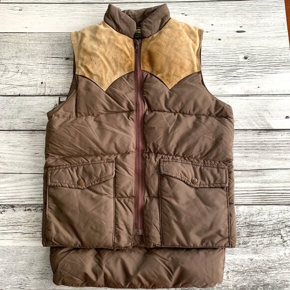 Vintage Other - Vintage 90s Golden Goose Full Zip Retro Down Puffer Vest